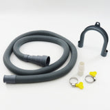 Washing Machine Drain Hose, Dishwasher Hose Extension Kit with 1 U- Holder, 1 Extension Adapter and 2 Hose Clamps, 1 Set, 9.84 Ft 6.5' Grey