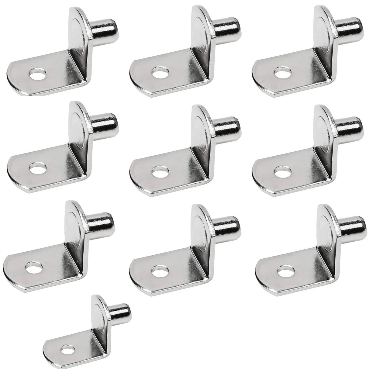 20 Pcs Shelf Support Peg,L Shaped Metal Shelf Peg With Hole,6 Mm Cabinet Shelf Bracket Peg,L-Shaped Plated Shelf Pins Holders for Bookcase Kitchen Closet Shelf Shelves Furniture Cabinet 20PCS