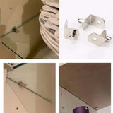 20 Pcs Shelf Support Peg,L Shaped Metal Shelf Peg With Hole,6 Mm Cabinet Shelf Bracket Peg,L-Shaped Plated Shelf Pins Holders for Bookcase Kitchen Closet Shelf Shelves Furniture Cabinet 20PCS
