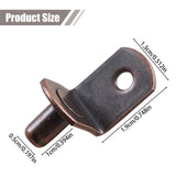 20 Pcs Shelf Support Peg,L Shaped Metal Shelf Peg With Hole,6 Mm Cabinet Shelf Bracket Peg,L-Shaped Plated Shelf Pins Holders for Bookcase Kitchen Closet Shelf Shelves Furniture Cabinet,20PCS E - Front View