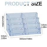 Business Card Holder, Acrylic Business Card Stand for Desk with 4 Tier, Plastic Cards Display Holder for Exhibition, Home and , 8 Pocket, 1 Pack, 7.68x3.35x3.94 7.68" x 3.35" x 3.94" Clear