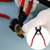 Glass Tile Nippers, Heavy Duty Wheeled Glass Mosaic Nipper, Glass Nippers with Soft Rubber Handle for Stained Glass, Ceramic Tile Nipper Mosaic Tools, 1 Pcs, 8.07x2.0 8.07" x 2.0" Red