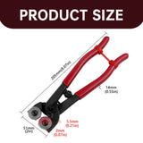 Glass Tile Nippers, Heavy Duty Wheeled Glass Mosaic Nipper, Glass Nippers with Soft Rubber Handle for Stained Glass, Ceramic Tile Nipper Mosaic Tools, 1 Pcs, 8.07x2.0 8.07" x 2.0" Red