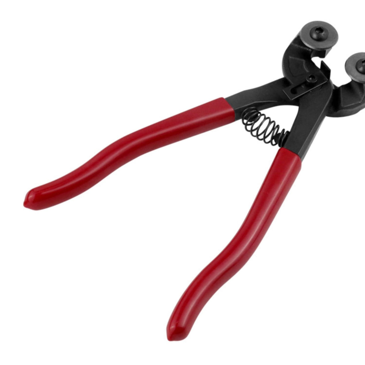 Glass Tile Nippers, Heavy Duty Wheeled Glass Mosaic Nipper, Glass Nippers with Soft Rubber Handle for Stained Glass, Ceramic Tile Nipper Mosaic Tools, 1 Pcs, 8.07x2.0 8.07" x 2.0" Red
