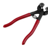 Glass Tile Nippers, Heavy Duty Wheeled Glass Mosaic Nipper, Glass Nippers with Soft Rubber Handle for Stained Glass, Ceramic Tile Nipper Mosaic Tools, 1 Pcs, 8.07x2.0 8.07" x 2.0" Red