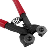Glass Tile Nippers, Heavy Duty Wheeled Glass Mosaic Nipper, Glass Nippers with Soft Rubber Handle for Stained Glass, Ceramic Tile Nipper Mosaic Tools, 1 Pcs, 8.07x2.0 8.07" x 2.0" Red