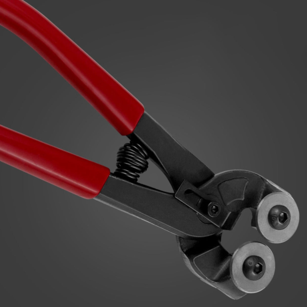 Glass Tile Nippers, Heavy Duty Wheeled Glass Mosaic Nipper, Glass Nippers with Soft Rubber Handle for Stained Glass, Ceramic Tile Nipper Mosaic Tools, 1 Pcs, 8.07x2.0 8.07" x 2.0" Red