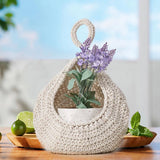 Oval Stackable Plastic Wicker Serving Basket, Imitation Rattan for Bread Fruit Vegetable, Kitchen Restaurant Indoor Outdoor, 33.0 x 27.0 cm, Beige - Close-Up Angle