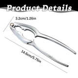 Walnut Cracker Tools, Nut Crackers for all Nuts, Walnut Nutcrackers, Metal Nut Shell Openers, Nut Shell Breakers Crackers, Kitchen Tools with Handle for Pecans Hazelnuts Pistachio, 1 Pcs, 5.75x1.26 5.75" x 1.26" Silver