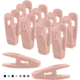 Light Pink Velvet Hangers, Durable Non- Breaking Velvet Clips, Strong Finger Clips for Thin Hangers, Perfect for Suits, Skirts, Pants & Small Clothes, 20 Pcs, 2.6x0.9 2.6" x 0.9" Light Pink*20