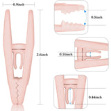 Light Pink Velvet Hangers, Durable Non- Breaking Velvet Clips, Strong Finger Clips for Thin Hangers, Perfect for Suits, Skirts, Pants & Small Clothes, 20 Pcs, 2.6x0.9 2.6" x 0.9" Light Pink*20