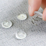 Bed Skirt Pins with Clear Heads for Upholstery, Slipcovers and Bedskirts, Upholstery Pins Twist，Bed Skirt Pins, Upholstery Tacks Twist Pins for Sofa, 50 Pcs, 0.6x0.39 0.6