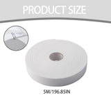 Strong Adhesive Foam Weather Stripping, High Density Weatherproof Weather Stripping Door Seal Strip for Sliding Door, Window, Noise-Reduction Foam Sealing Strip, 1 Roll 1.18 In x 16.4 Ft White