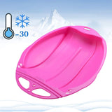 Round Snow Sled Disc for niñas & Adults, Durable PP Plastic Sand Slider & Winter Ski Pad, Non-Slip Design with Deep Seat for Safe Snow, Grass, and Sand Adventures, Supports Up to 100kg Pink