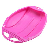 Round Snow Sled Disc for niñas & Adults, Durable PP Plastic Sand Slider & Winter Ski Pad, Non-Slip Design with Deep Seat for Safe Snow, Grass, and Sand Adventures, Supports Up to 100kg Pink