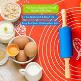 Mini Silicone Rolling Pin, Small Dough Roller with Wood Handle, Non-stick Rolling Pins with Handle, for Craft Kitchen Dough Cookie Pastry Fondant Cake, 1 Pcs, 8.86 Inches 8.86" Orange*1