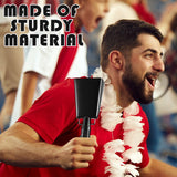 120dB Loud Brass Cowbell with Non-Slip Handle and Adjustable Strap,Perfect for Sporting Events like Baseball and Football Games,Also Ideal for Graduations,Parades,and Cheerleading Activities Black - Top-Down View