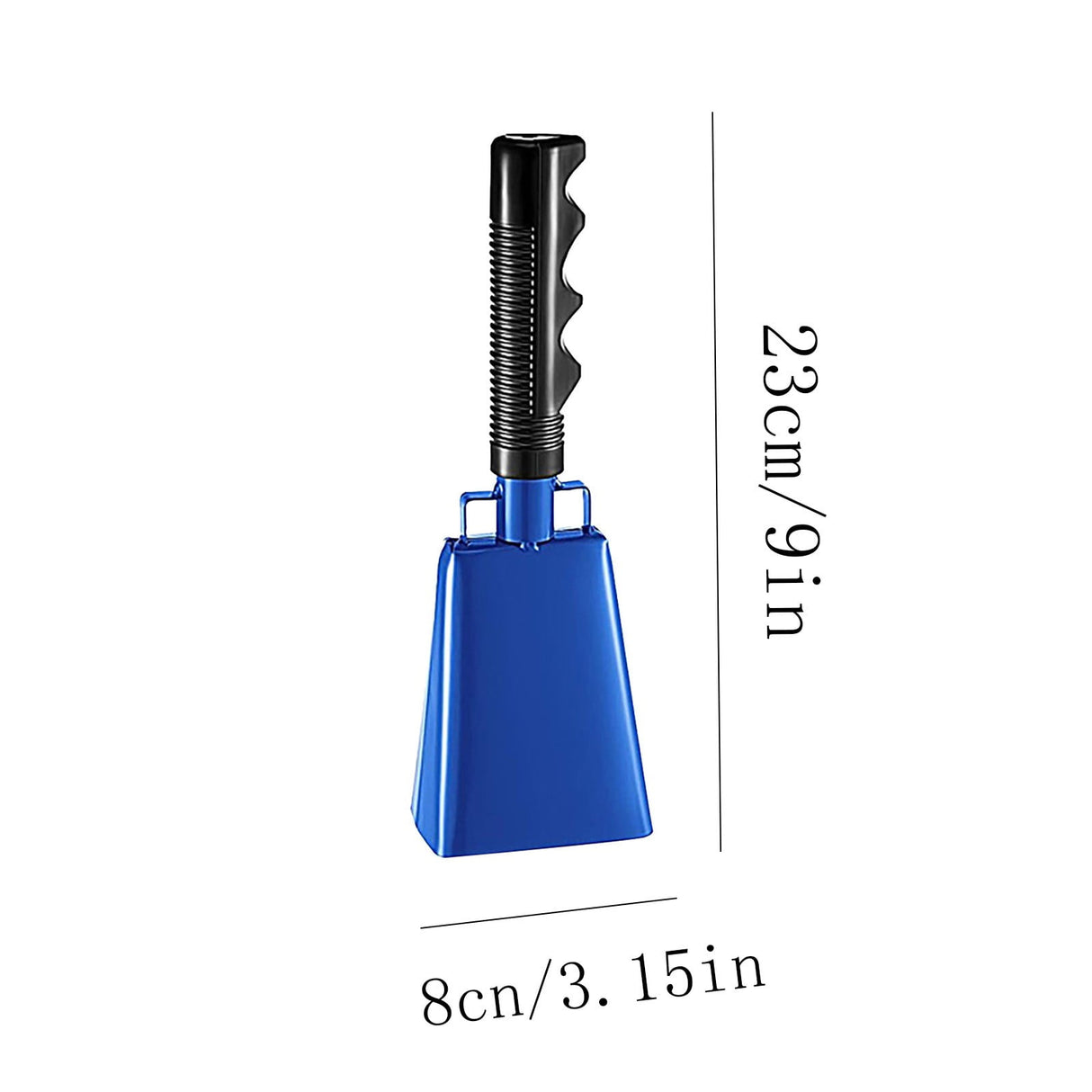120dB Loud Brass Cowbell with Non-Slip Handle and Adjustable Strap,Perfect for Sporting Events like Baseball and Football Games,Also Ideal for Graduations,Parades,and Cheerleading Activities Blue