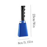 120dB Loud Brass Cowbell with Non-Slip Handle and Adjustable Strap,Perfect for Sporting Events like Baseball and Football Games,Also Ideal for Graduations,Parades,and Cheerleading Activities Blue