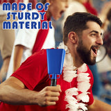 120dB Loud Brass Cowbell with Non-Slip Handle and Adjustable Strap,Perfect for Sporting Events like Baseball and Football Games,Also Ideal for Graduations,Parades,and Cheerleading Activities Blue - Top-Down View