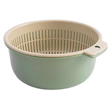 2 in 1 Kitchen Strainer Colander Bowls Set, Thickened Plastic Detachable Double Layer Drainage Basket Fruit Colander Draining Bowl Vegetable Washing Basket for Cleaning Washing, 7.87x3.54 7.87
