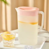 Oval Slim Plastic Pitchers With Lids, Clear Pitcher with Well-Gripped Handle, Water Jug, Ideal for Water, Juice & Iced Tea Beverage Jar Ice Tea Kettle, 1 Pcs, 5.91x2.95x9.65 5.91