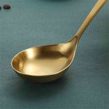 Gold Ladle, Stainless Steel Kitchen Ladle With Gold Plating, Soup Ladle, Cooking Ladle, Metal Soup Spoon For Cooking, Dishwasher Safe, Easy to Clean, 1 Pcs One Size Gold