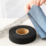 Iron on Hemming Tape, Hem Tape No Sew, Iron on Tape for Hemming, Non Sewing Tape, Fusible Tape Adhesive for Curtain, Pants, Clothes, 1 Roll, 0.78 In x 80 Yards 0.98 In x 80 Yards Black