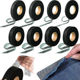 Iron on Hemming Tape, Hem Tape No Sew, Iron on Tape for Hemming, Non Sewing Tape, Fusible Tape Adhesive for Curtain, Pants, Clothes, 1 Roll, 0.78 In x 80 Yards 1.96 In x 80 Yards Black - Rear View