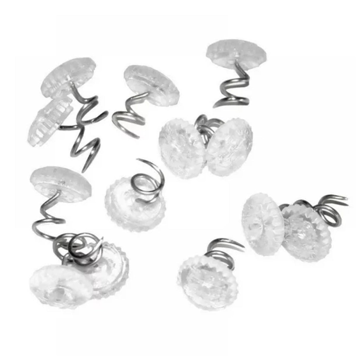 Heavy-Duty Upholstery Pins, Transparent Plastic Head Screw Nail for Upholstery and Fixed Blankets Sofa Sets Clear Heads Twist Pins Slipcovers Bedskirts, 50 Pcs, 0.6x0.39 0.6" x 0.39" Clear*50