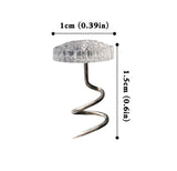 Heavy-Duty Upholstery Pins, Transparent Plastic Head Screw Nail for Upholstery and Fixed Blankets Sofa Sets Clear Heads Twist Pins Slipcovers Bedskirts, 50 Pcs, 0.6x0.39 0.6" x 0.39" Clear*50