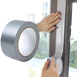 Heavy Duty Waterproof Duct Tape, Strong Adhesive Sticky, Windproof Adhesive Tape, Easy Tear by Hand for Home Repairs Indoor Outdoor Crafts Packing HVAC and Construction, 1 Roll 1.97" Width Grey