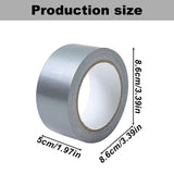 Heavy Duty Waterproof Duct Tape, Strong Adhesive Sticky, Windproof Adhesive Tape, Easy Tear by Hand for Home Repairs Indoor Outdoor Crafts Packing HVAC and Construction, 1 Roll 1.97" Width Grey