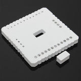 \u200bKumihimo Disk Braiding Wheel Lightweight & Convenient Friendship Bracelet Disc Square & Round Kumihimo Supplies for Beading & Bracelet Weaving Kit DIY, 1 Set, 3.94"x3.94 3.94" x 3.94" White
