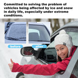 Hydrophobic Ice Removal Tool,100ml Quick-Spray Snow & Ice Melt for Car Windshields,Winter-Ready Windshield De-icing Coating Kit,Fast-Acting Anti-Ice Solution for Safe Winter Driving - Rear View