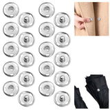 Snap Buttons for Clothes, Heavy Duty Metal Snaps for Fabric, 15mm Metal Sewing Snaps, Press Studs for Sewing Clothes Jeans Handbag DIY Craft Projects (Silver/10 Sets) 0.59 Inches 0.59