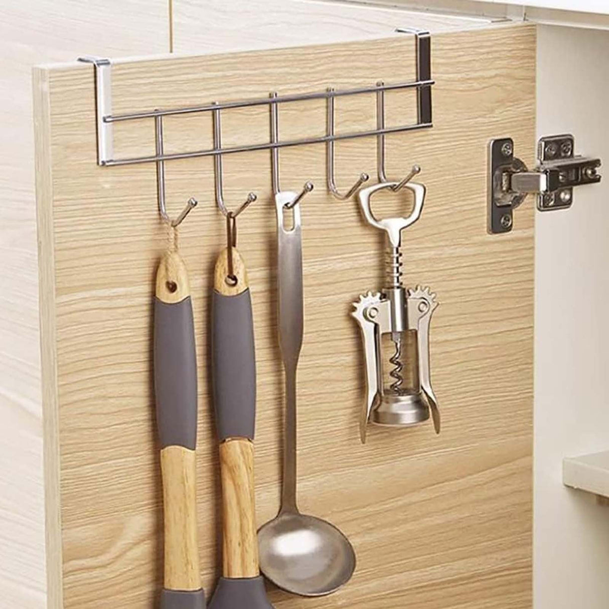 1 Piece Over The Door Hooks, Door Hanger, Over The Door Towel Rack, Door Coat Towel Hanger Door Coat Rack,No Drilling, White, 24.6 x 8.9 x 2 cm