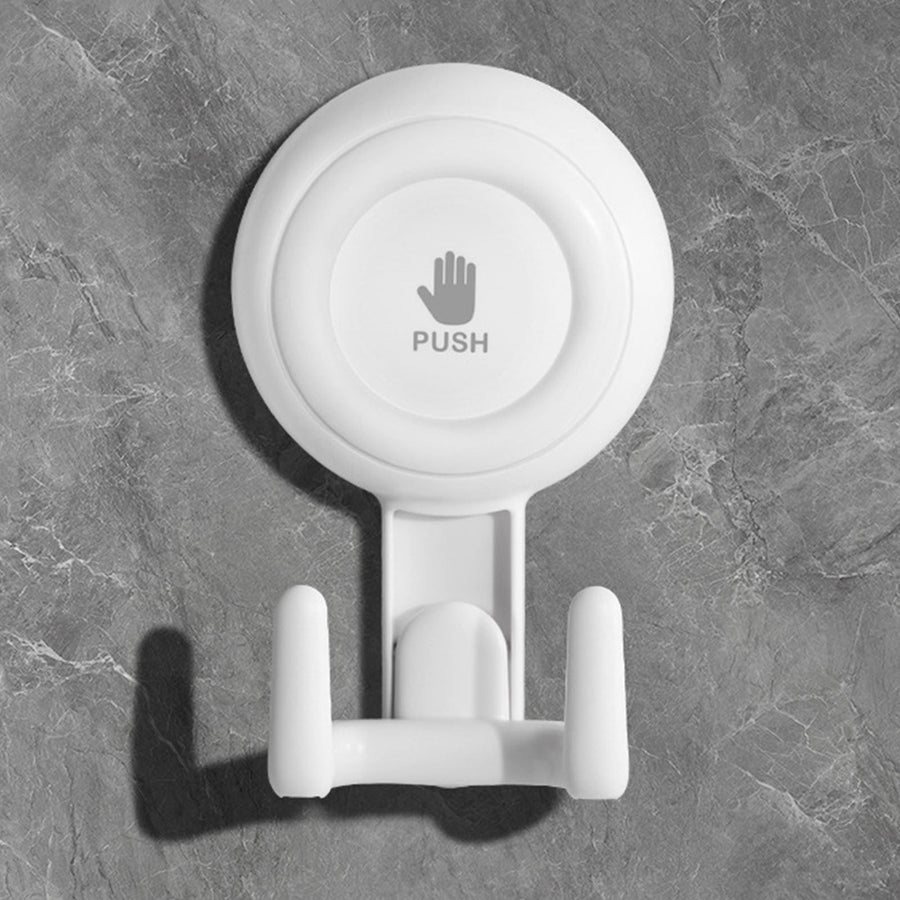 Powerful Suction Cup Shower Hooks for Towel, Loofah, 360° Rotatable Damage-free Hanging Versatile Wall Hooks for Inside Bathroom, Decoration, Removable Suction Holders, 1 Pcs, 4.37x2.67x1.81 4.37" x 2.67" x 1.81" White1