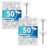 100 Pcs Push Pins Tacks, Thumb Tacks for Wall, Clear Plastic Head, Steel Point, Decorative Push Pins, Standard Thumb Tacks for Bulletin Board, Corkboard, Map, Calendar, Photo, Home, Office(Clear) Clear(100PC)