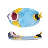 Creative Shark Sushi Plate,Blue Ceramic Shark Plate,Shark Shaped Serving Platter,Food Serving Tray with Dipping Sauce Bowl,Gifts for Shark Party Lovers,Microwave/Oven/Dishwasher Safe Sushi Dishes C