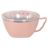 Plastic Soup Bowls with Handles, Microwave Safe Bowl with Lid, Microwavable Soup Mug with Lid, Large Soup Cups for Ramen Noodle Cereal, 1 Pcs, 5.91x3.14 5.91