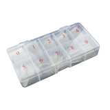 500PCS Acrylic Nail Tips,French Style Artificial False Nails for Manicure,DIY Nail Art with Storage Box,10 Sizes,Natural & Clear,Perfect Gift for Nail & Home Use Transparent