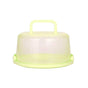 Portable Cake Storage Box, Transparent Plastic Cover with Snap Locks for Freshness, 26x22.5x13.5cm Airtight Container for Cupcakes or Snacks, Refrigerator-Safe and Odor-Proof Design Green