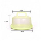 Portable Cake Storage Box, Transparent Plastic Cover with Snap Locks for Freshness, 26x22.5x13.5cm Airtight Container for Cupcakes or Snacks, Refrigerator-Safe and Odor-Proof Design Green