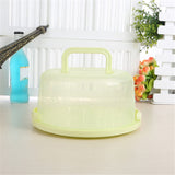 Portable Cake Storage Box, Transparent Plastic Cover with Snap Locks for Freshness, 26x22.5x13.5cm Airtight Container for Cupcakes or Snacks, Refrigerator-Safe and Odor-Proof Design Green