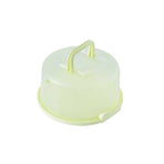 Portable Cake Storage Box, Transparent Plastic Cover with Snap Locks for Freshness, 26x22.5x13.5cm Airtight Container for Cupcakes or Snacks, Refrigerator-Safe and Odor-Proof Design Green