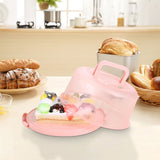 Portable Cake Storage Box, Transparent Plastic Cover with Snap Locks for Freshness, 26x22.5x13.5cm Airtight Container for Cupcakes or Snacks, Refrigerator-Safe and Odor-Proof Design Green - Rear View