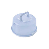 Portable Cake Storage Box, Transparent Plastic Cover with Snap Locks for Freshness, 26x22.5x13.5cm Airtight Container for Cupcakes or Snacks, Refrigerator-Safe and Odor-Proof Design Light Blue - Front View