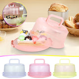 Portable Cake Storage Box, Transparent Plastic Cover with Snap Locks for Freshness, 26x22.5x13.5cm Airtight Container for Cupcakes or Snacks, Refrigerator-Safe and Odor-Proof Design Light Blue - 45-Degree Angle