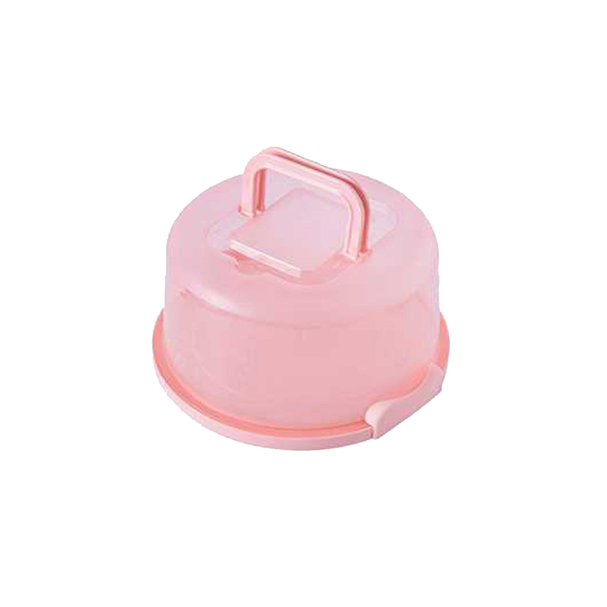 Portable Cake Storage Box, Transparent Plastic Cover with Snap Locks for Freshness, 26x22.5x13.5cm Airtight Container for Cupcakes or Snacks, Refrigerator-Safe and Odor-Proof Design Pink